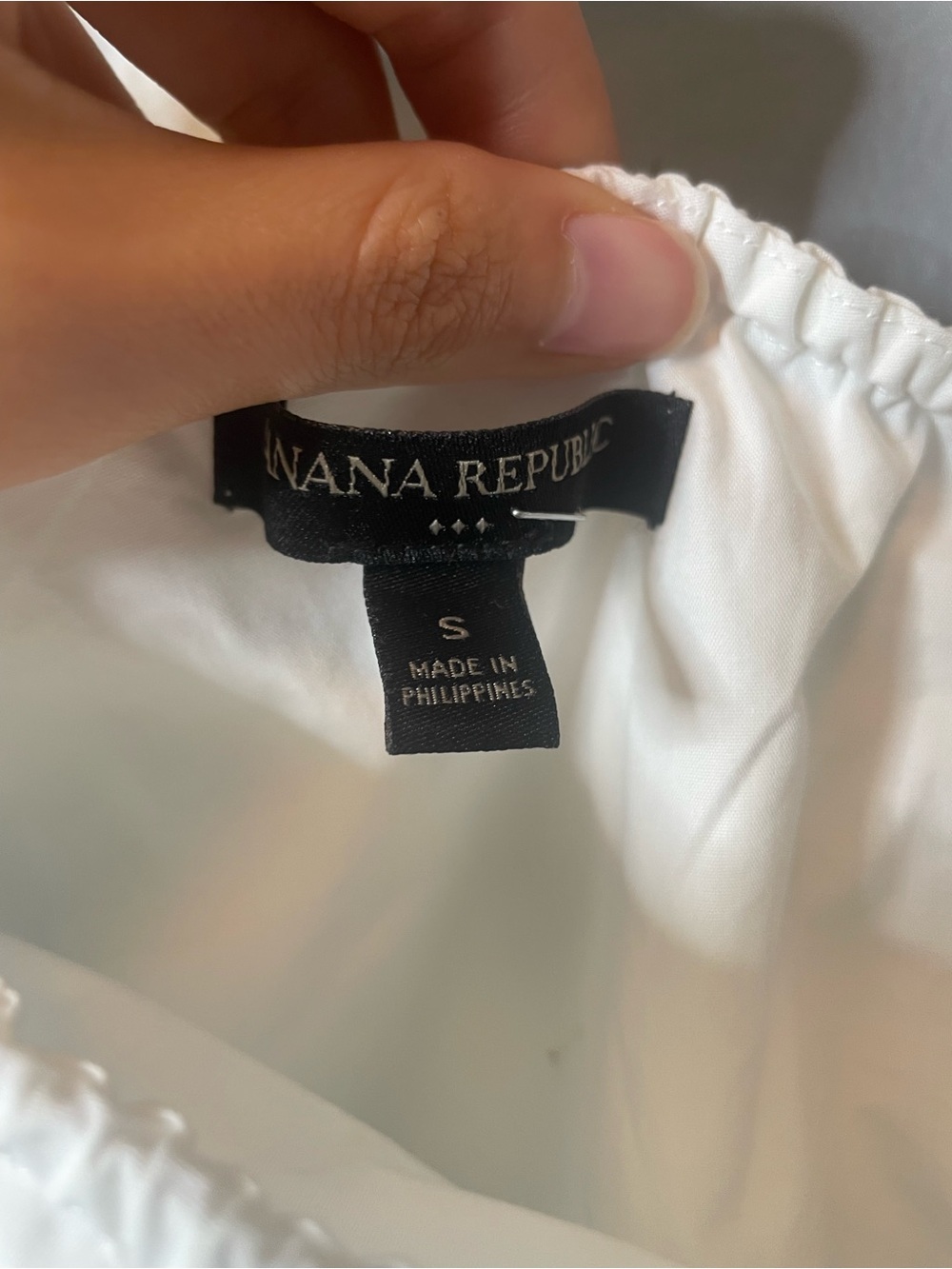 Banana Republic White Ruffle One-Shoulder Top  small - Picture 3 of 11